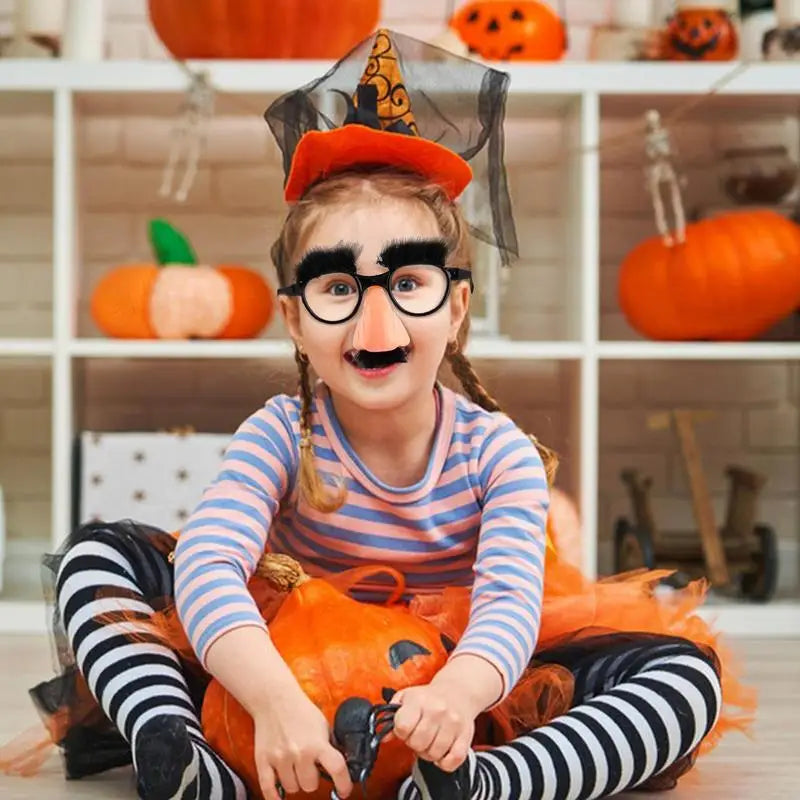Halloween Disguise Glasses Mustache Funny Big Nose Festival Supplies