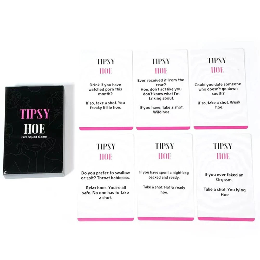 Tipsyhoe Night Game Girl Bachelorette Night Game Party Bridal Shower Game Drinking Card Games Zpaxo