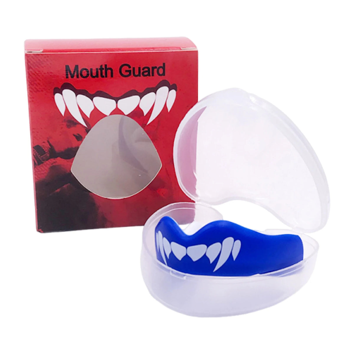 1- Fighting Training Mouth Guard Boxing Gum Shield Slim Fit Adult Zpaxo Blue 1SET