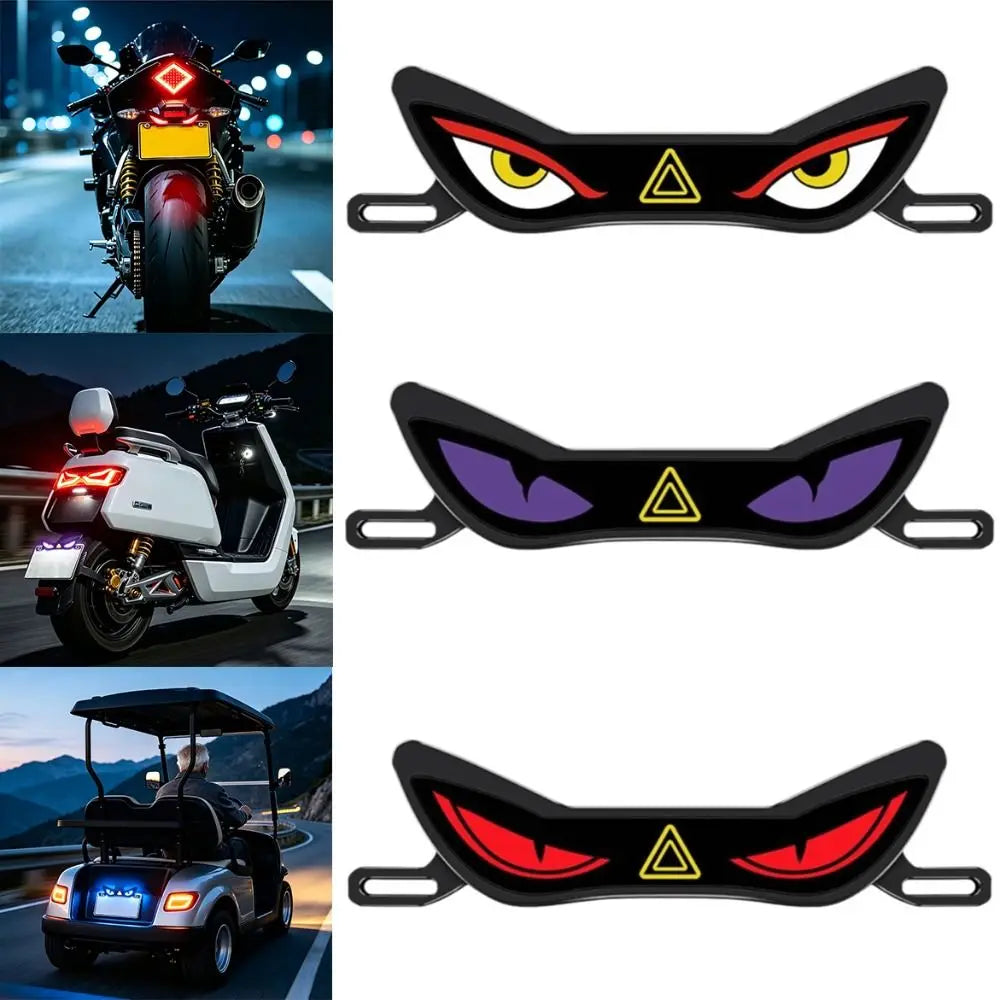 LED Lamp Demon Eye License Plate Light Waterproof Bright Motorcycle Zpaxo