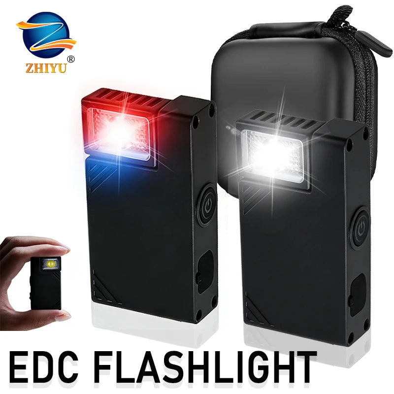 Mini EDC Flashlight 800LM – 5-Mode LED, Magnetic Clip, USB-C EDC Flashlight Zpaxo