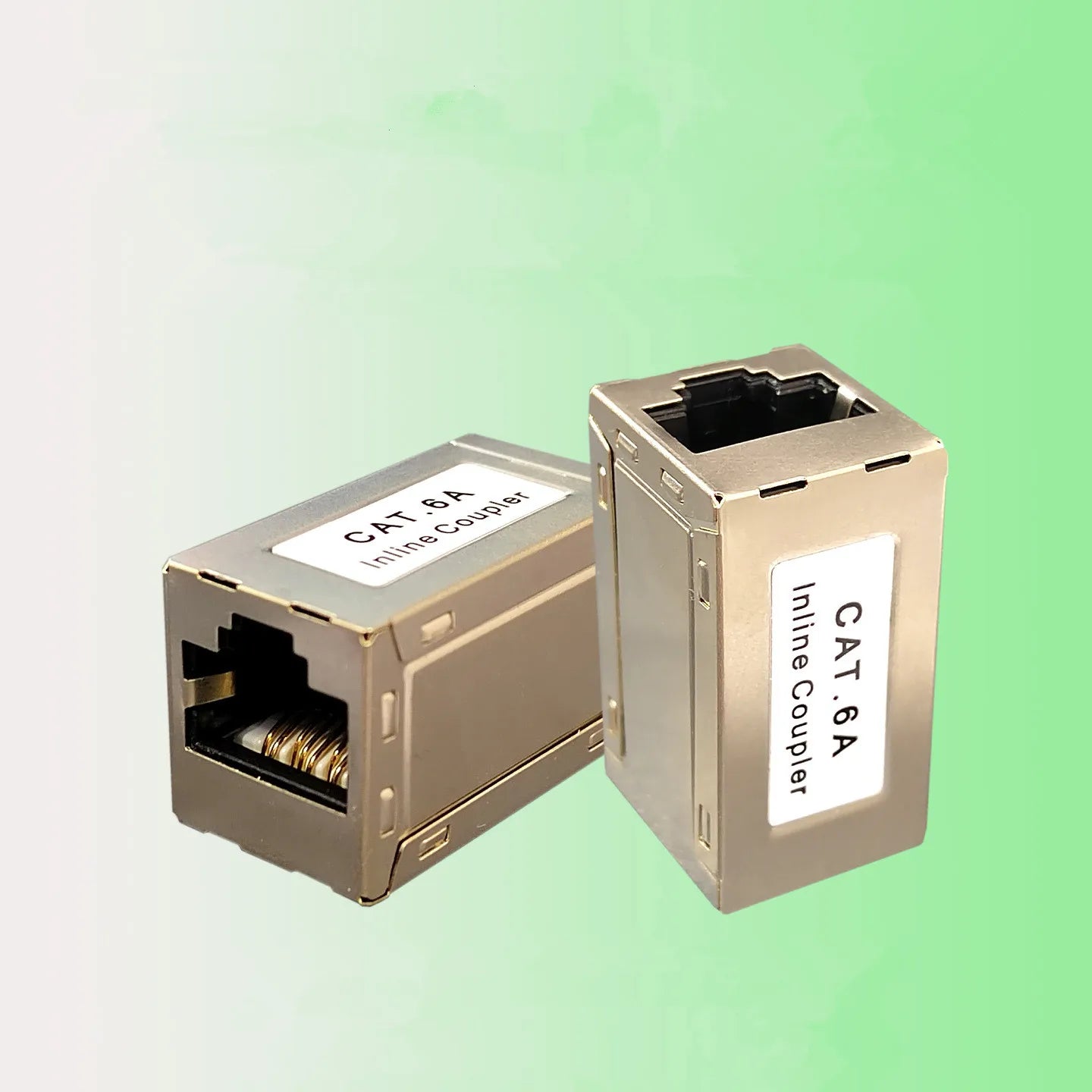 Cat6A Inline Coupler Female Zinc Alloy Shielded RJ45 Ethernet Joiner