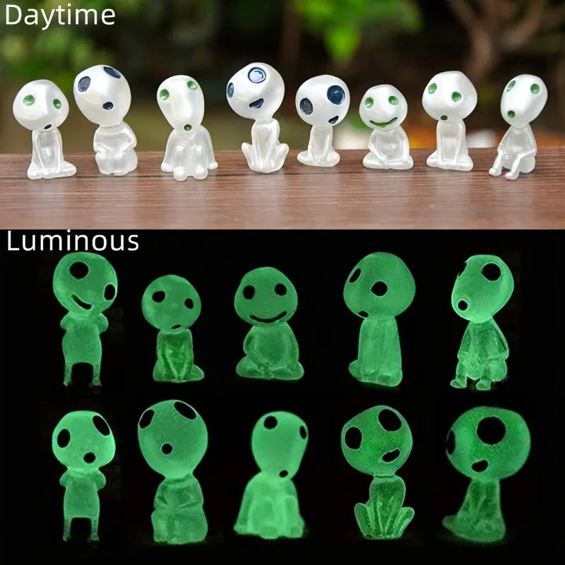Luminous Resin Ghost Figures Miniature Alien Decor Aquarium DIY