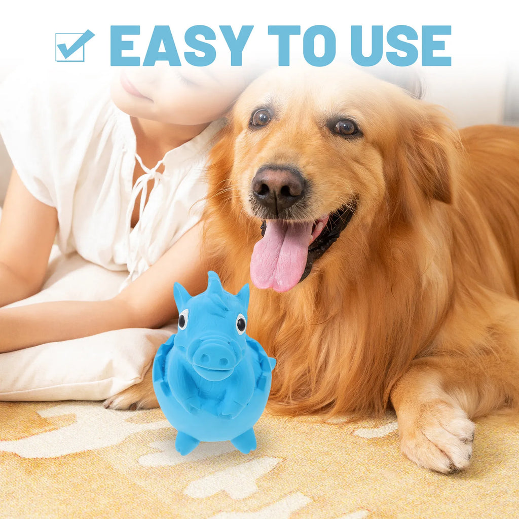 Pet Latex Cartoon Dinosaur Bite Resistant Chewing Squeaky Interactive