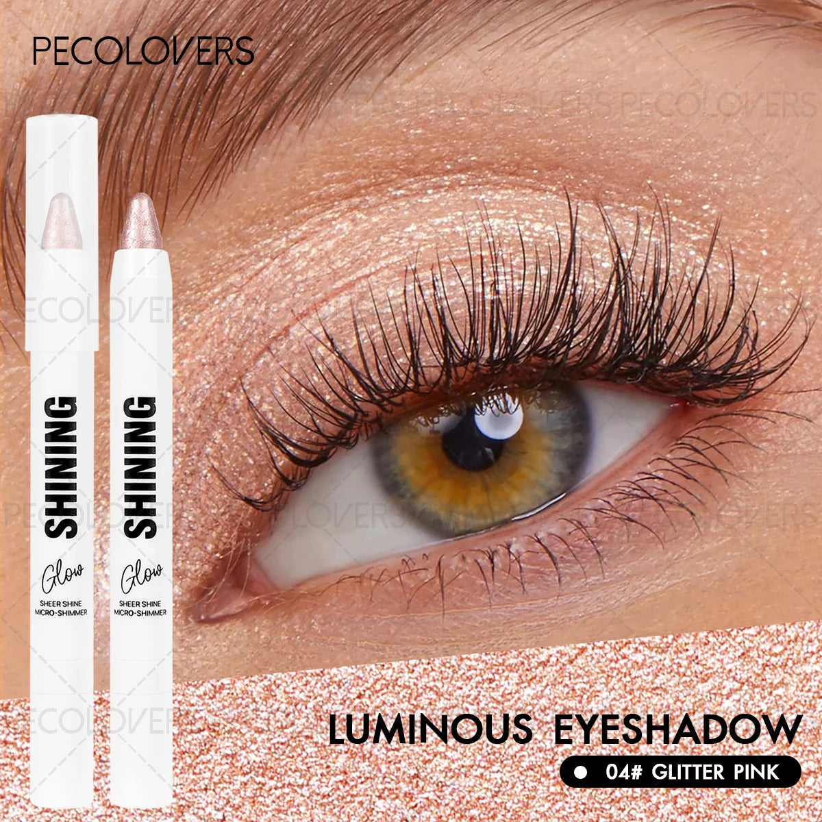 1PC Matte Deep Brown Eyeshadow Stick - Vibrant, Waterproof & Long-Wearing with Pearly Glitter Finish - Smoky Eye Makeup Zpaxo 04