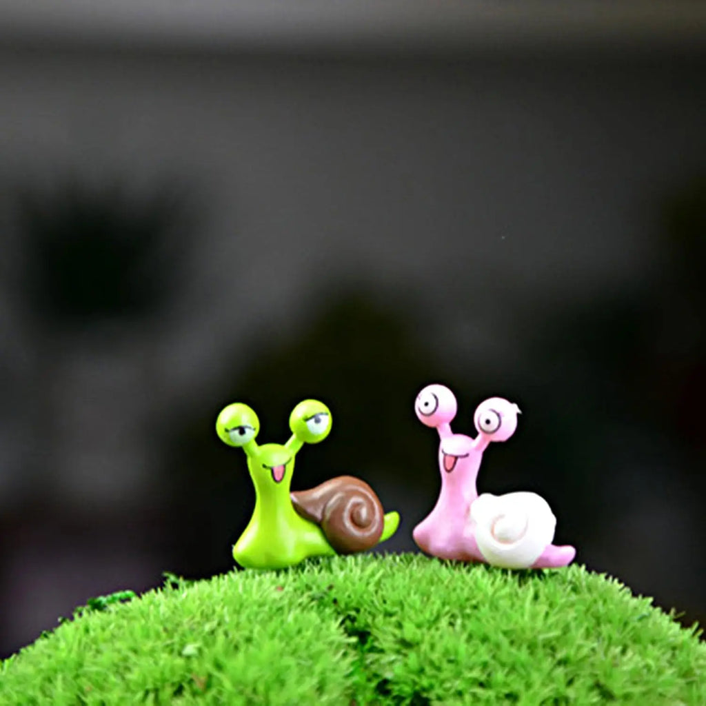 Miniature Resin Snail Figurines – Fairy Garden & Terrarium Decor