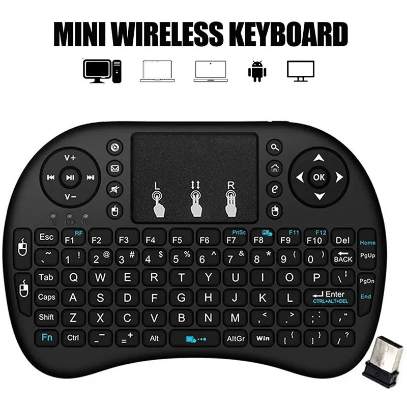 Mini Wireless Bluetooth Keyboard 2.4GHz Dual Mode Handheld Mouse Touchpad Remote Control For TV Box Digital Laptops Projector PC Zpaxo