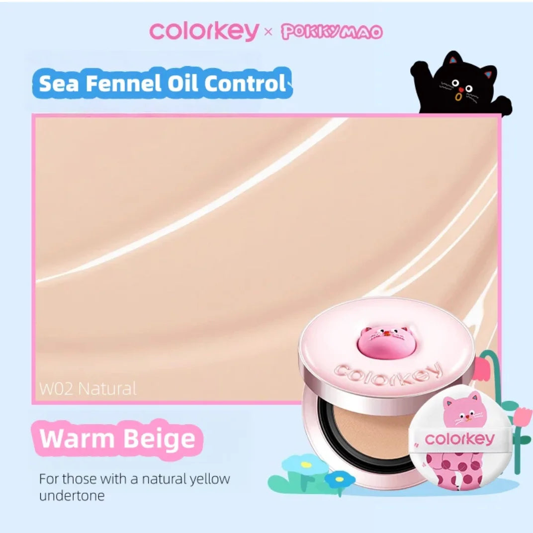 COLORKEY POKKY MAO SOFT-FOCUS SETTING CUSHION CREAM Foundation Zpaxo W02