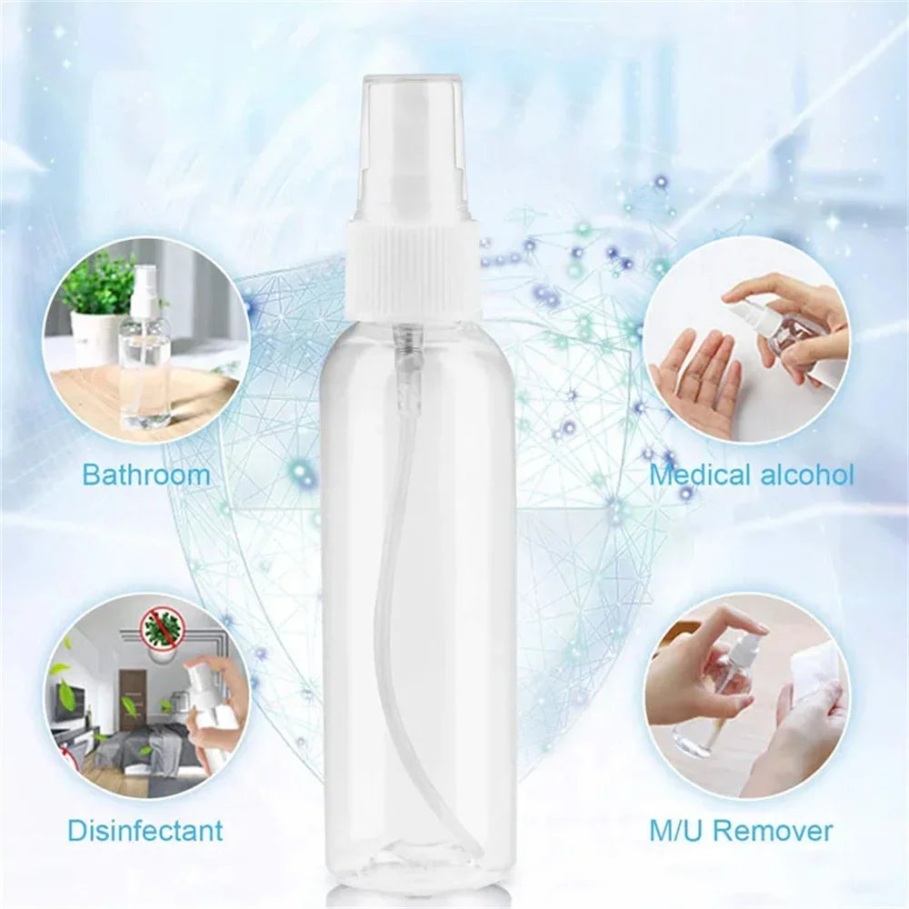 Refillable 30ml 50ml 100ml Clear PET Plastic Portable Spray Bottle Empty Perfume Container Zpaxo