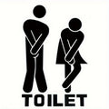 Funny Toilet Entrance Sign Decal Bathroom Door Decor Fun Wall Art