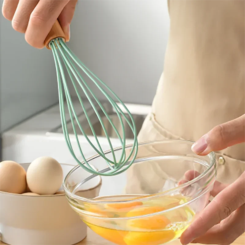 12Pcs/5pcs Silicone Kitchenware Non-Stick Cookware Kitchen Utensils Set Spatula Shovel Egg Beater Wooden Handle Cooking Tool Set Zpaxo