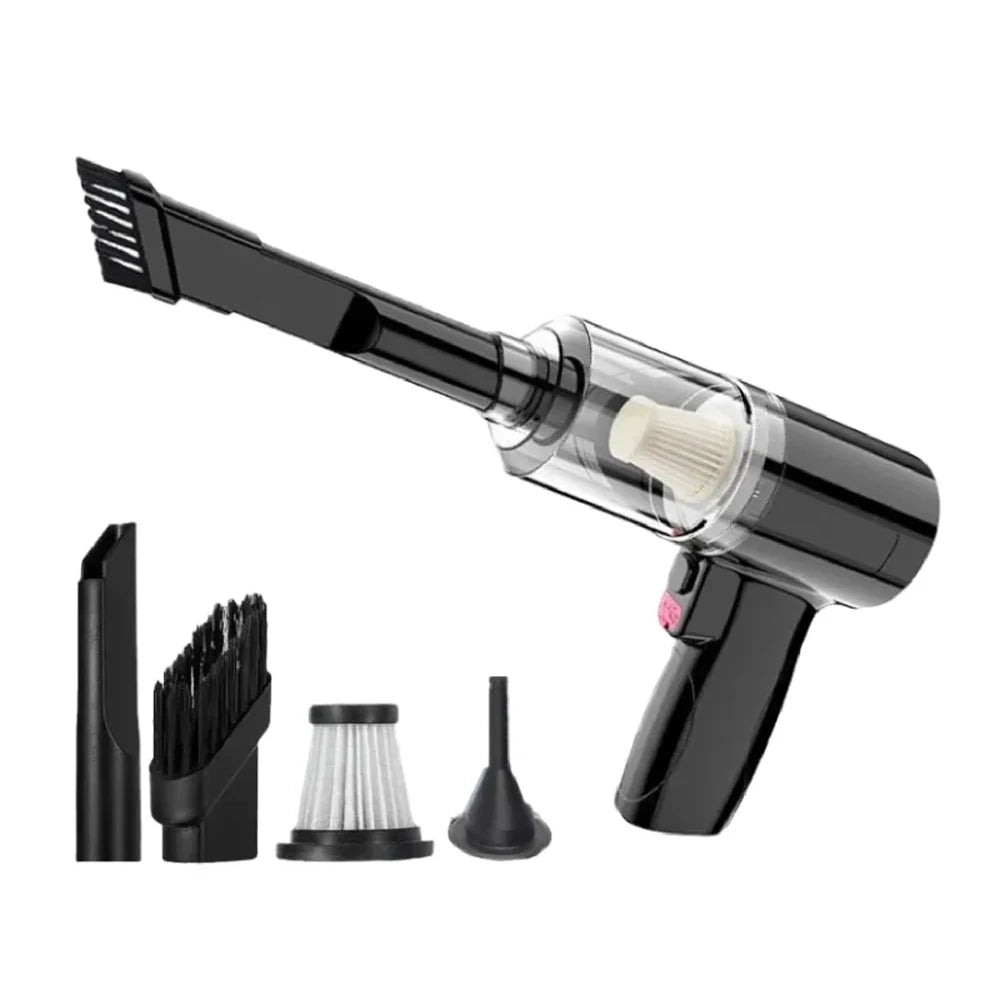 Car Vacuum Cleaner 120000PA Powerful Cleaning Machine Cars Cleaner Mini Wireless Portable Hand held Cleaner for Home Appliance Zpaxo black