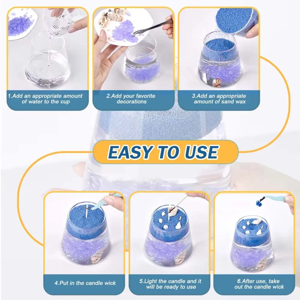 50g Colorful Sand Wax & Ice Flower Wax – DIY Candle Making Candle Making Wax Zpaxo