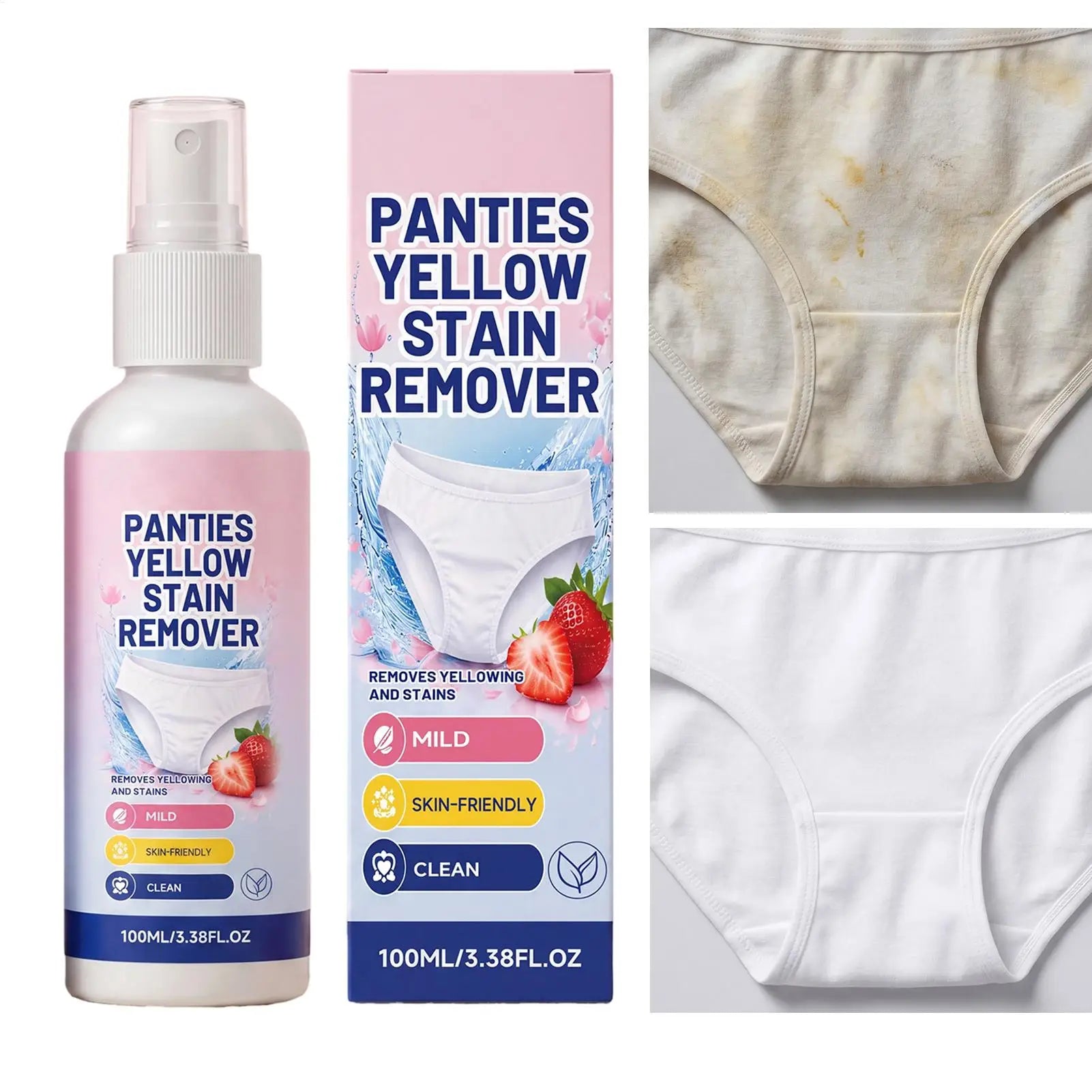 Underwear Stain Remover Spray Blood Secretion Yellow Spot Cleaner