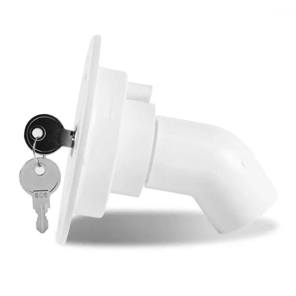 White Black Gravity Water Inlet Lockable RV Filler Dustproof Durable Zpaxo Black