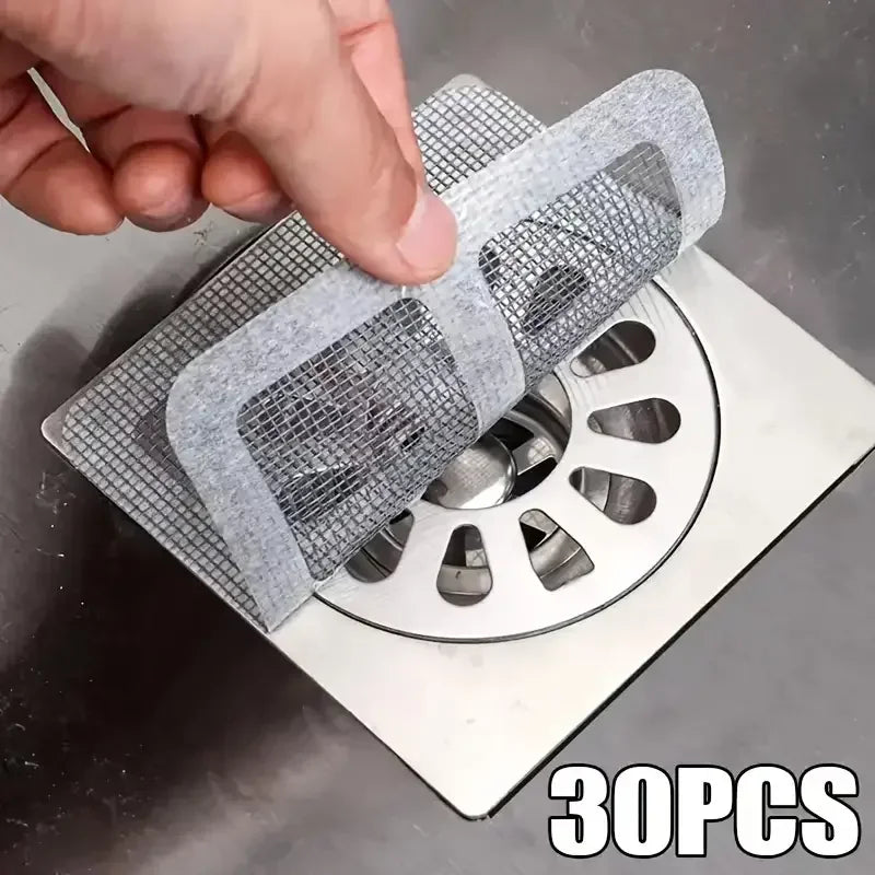 Disposable Shower Drain Hair Catcher Mesh Covers Floor Sink Strainer