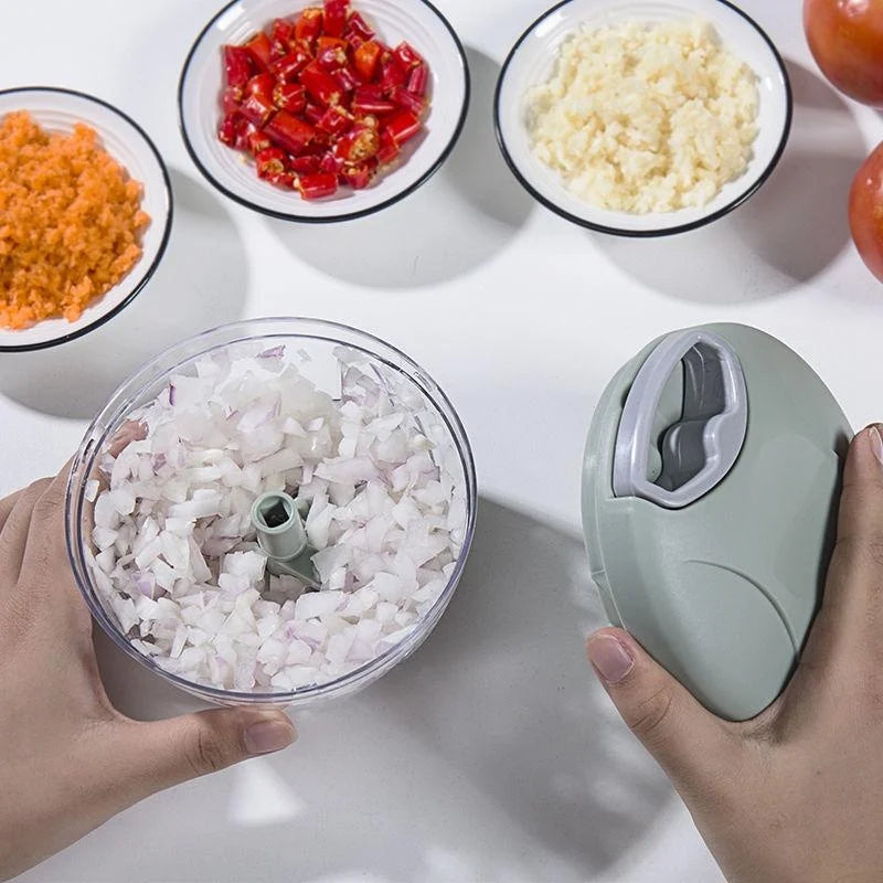 500/900ML Manual Meat Mincer Garlic Chopper Rotate Garlic Press Crusher Vegetable Onion Cutter Kitchen Cooking Accessories Zpaxo