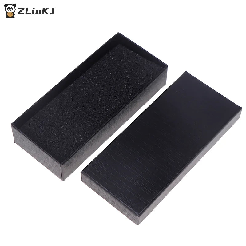 ▶1Pcs Black Rectangle Container Watch Box Travel Watches Jewelry Paper Boxes Gift Cases With Sponge Zpaxo