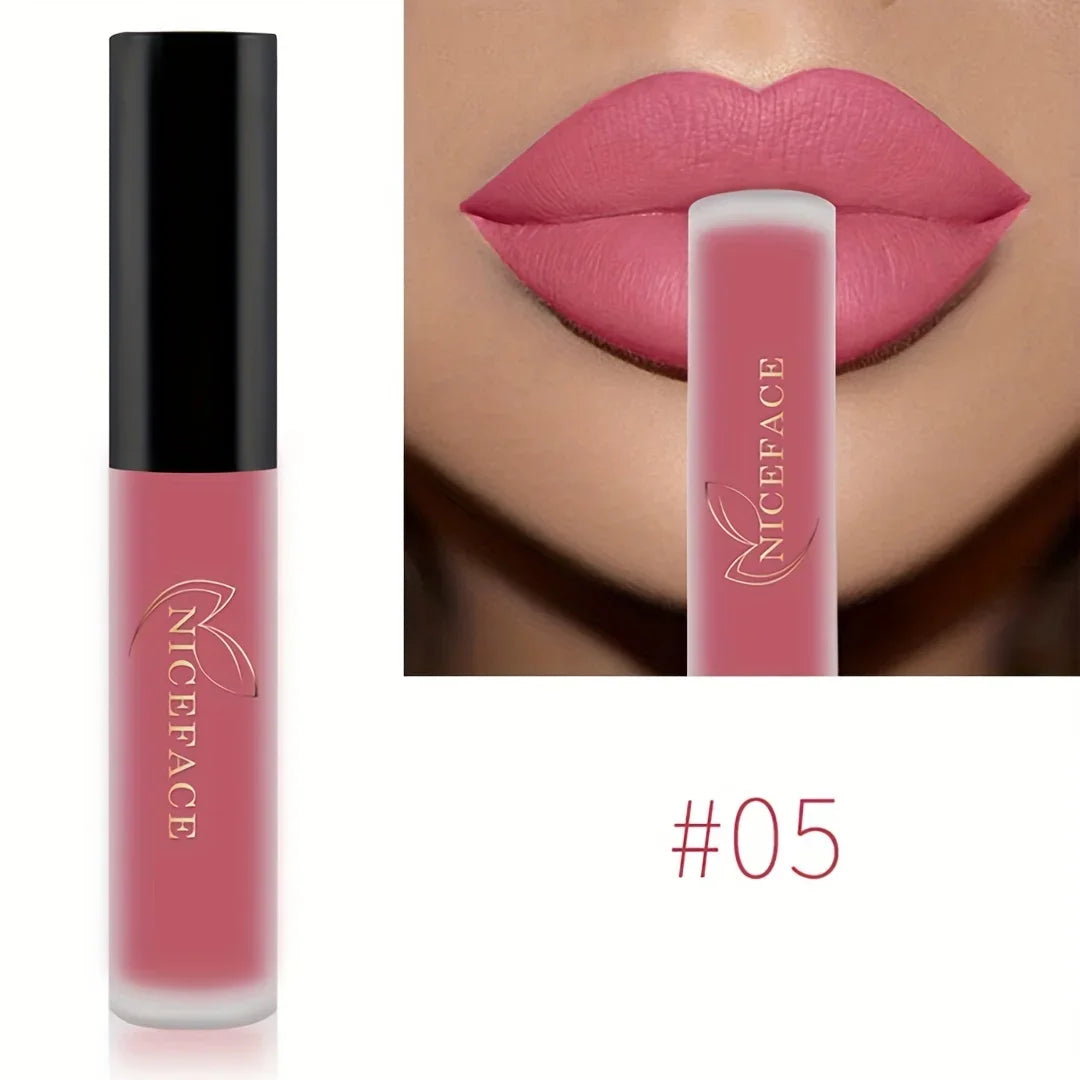 20 Colors Optional, High Pigmented Matte Velvet Lip Glaze - Long-Lasting, Smudge-Proof, Non-Moisturizing Liquid Lipstick 1pc Zpaxo 05