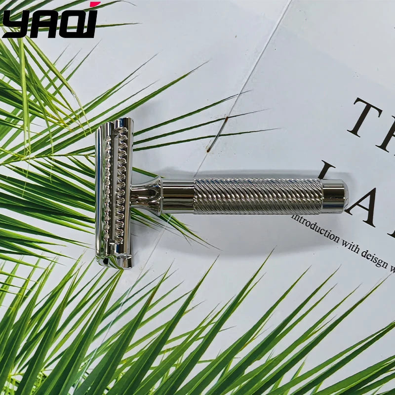 2026 Yaqi Hot Sale！High Quality Slant 37 Stainless Steel Professional Safety Razor Boyfriend's Gift Zpaxo
