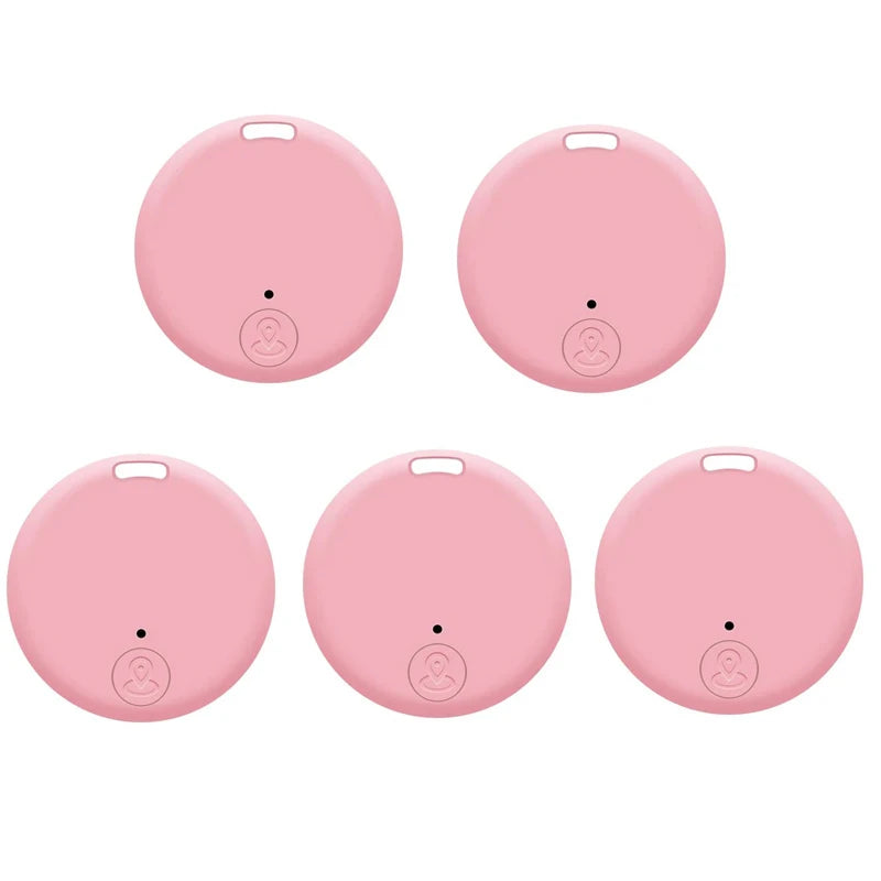 Bluetooth 5 0 Mini GPS Tracker Anti-lost Device Pet Kid Wallet Bag Zpaxo 5pcs Pink