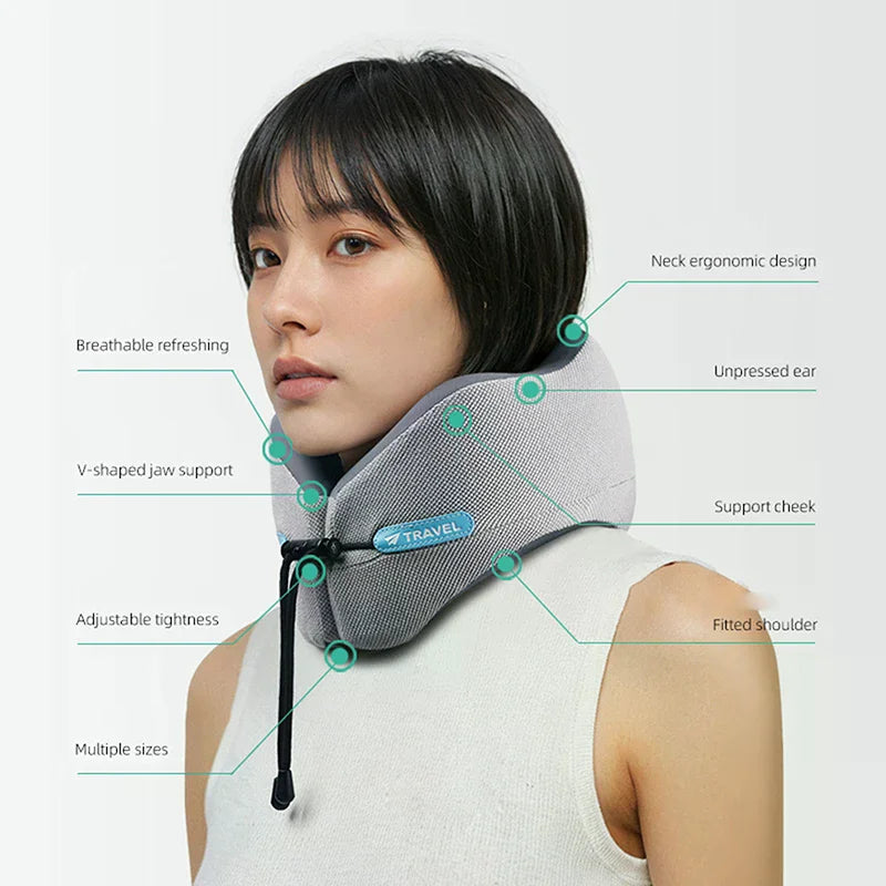 Travel Neck Pillow Portable Soft Support Pillow for Airplane Car Train Travel Rest Zpaxo