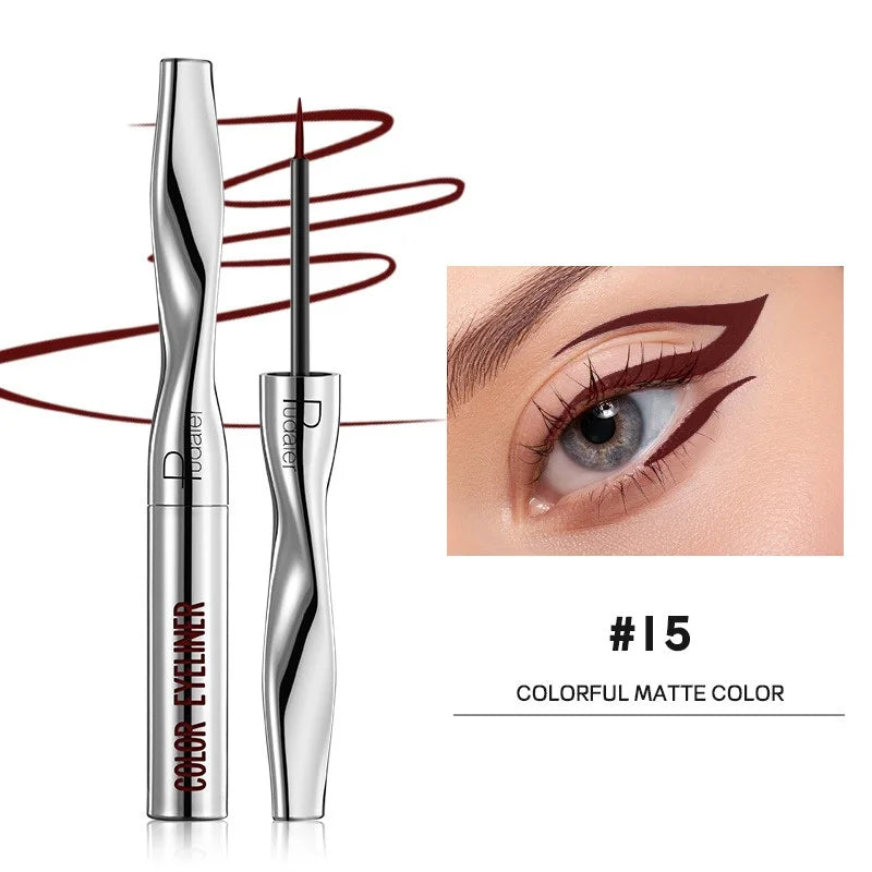 Colourful Eyeliner Liquid Waterproof Matte Pearllight Pen Long Zpaxo 15