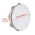 4 7 Tambourine Drum Wooden Hand Held Metal Jingles Percussion Musical