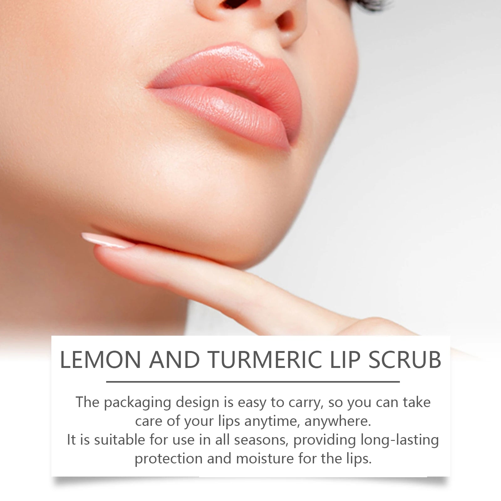 Turmeric Lemon Lip Scrub Dead Skin Removal Exfoliating Moisturizing Balm for Dry Chapped Lips Fade Lip Lines Nourishing Lip Care Zpaxo