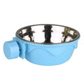 Pet Hanging Bowl Stainless Steel Pink Detachable Dog Cat Cage Food