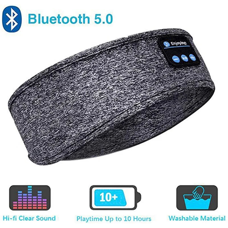 Fone Bluetooth Sleeping Headphone Eye Mask Sleep Headphones Music Zpaxo Gray