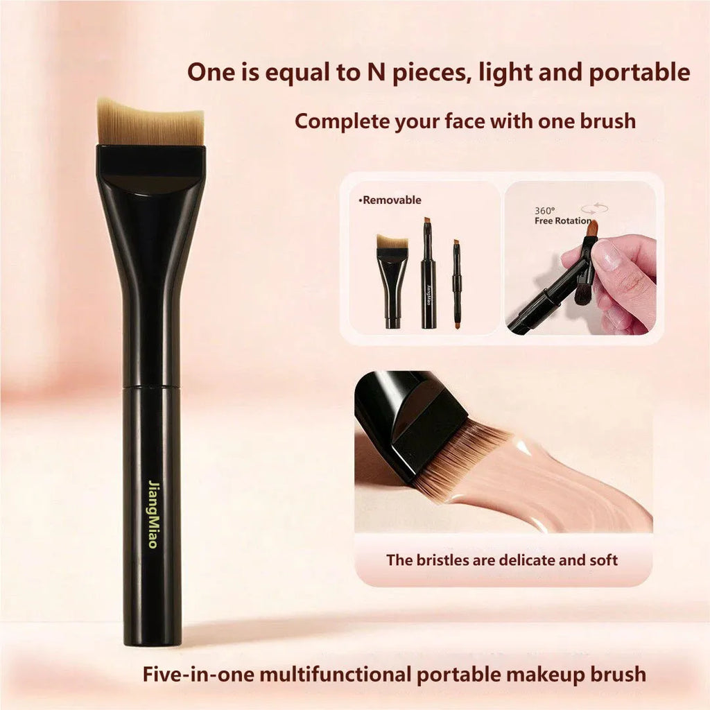 Multi Function 5 In1 Makeup Brush Foundation Make-up Travel Cover Eye