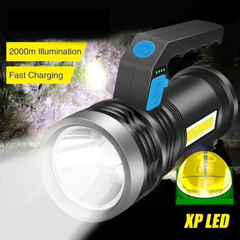 Portable LED USB Rechargeable Flashlight Torch Waterproof Fishing