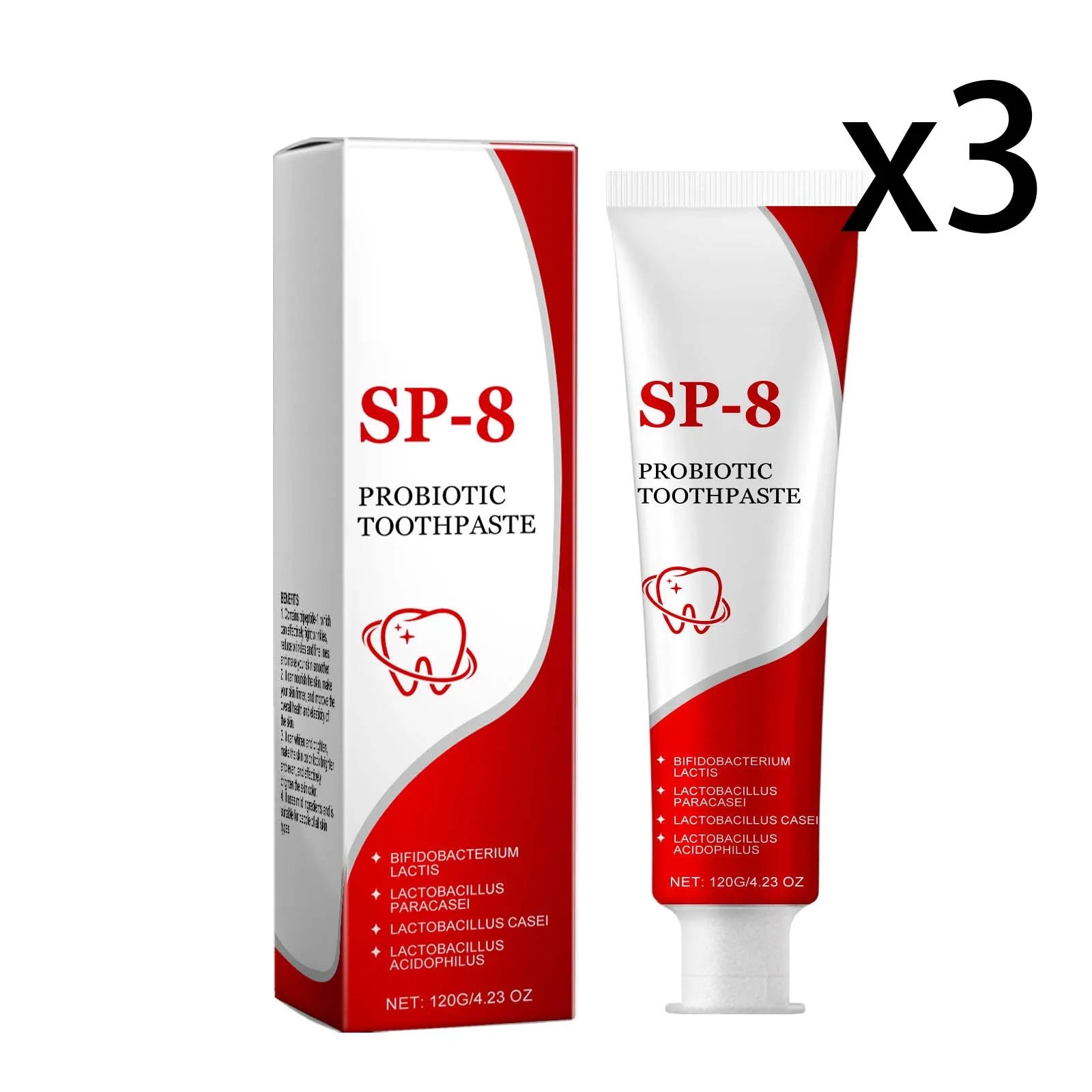 Probiotic Whitening Toothpaste – Plaque Removal & Fresh Breath Whitening Toothpaste Zpaxo 3x120g
