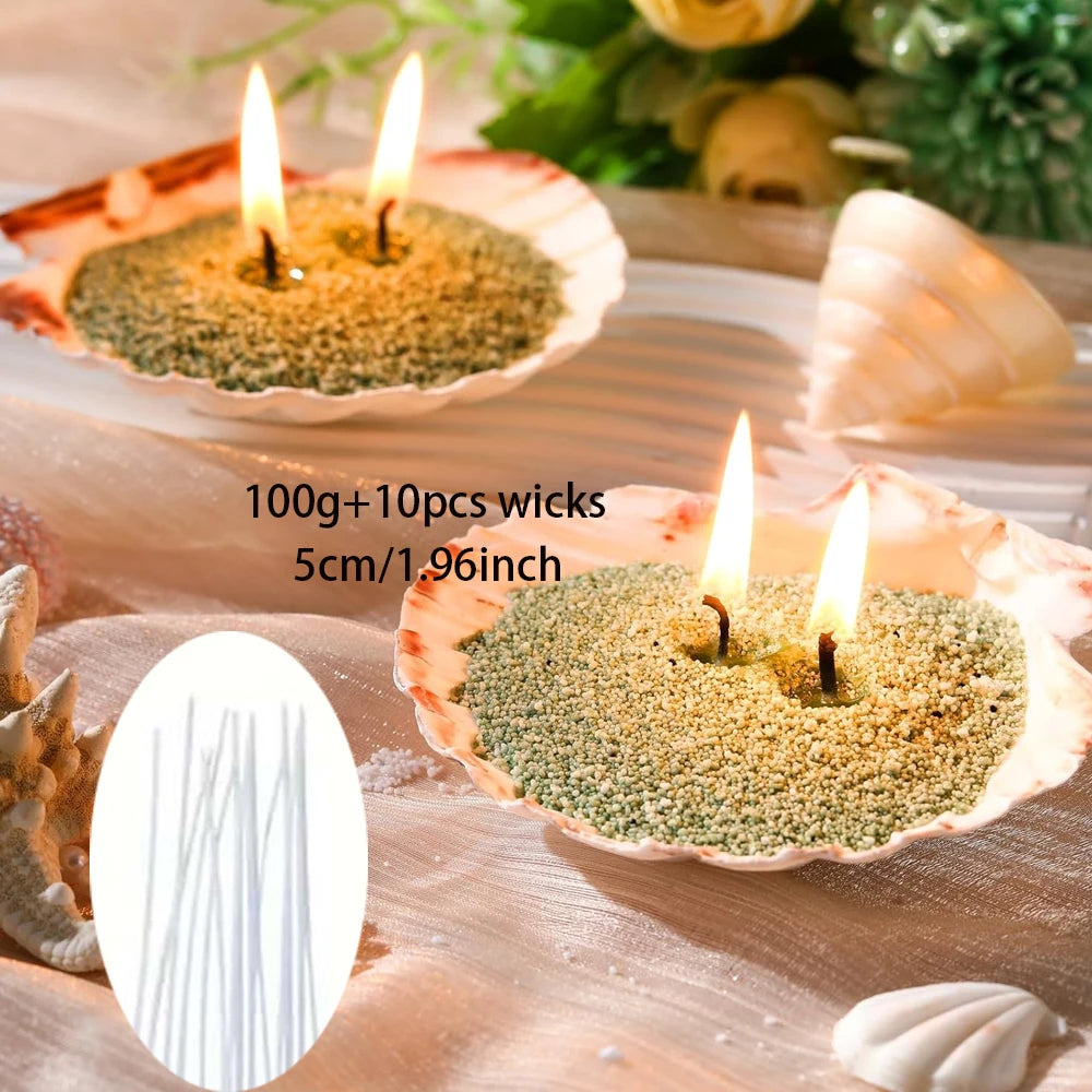 Sand Pearled Candle Making Kit 100g – Wicks Included Candle Making Kit Zpaxo green