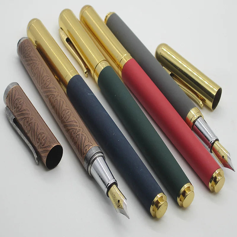 New And Old Hero 395 Fountain Pen Students Write a Metal Rod Pointed Collecting Antique Pen Zpaxo
