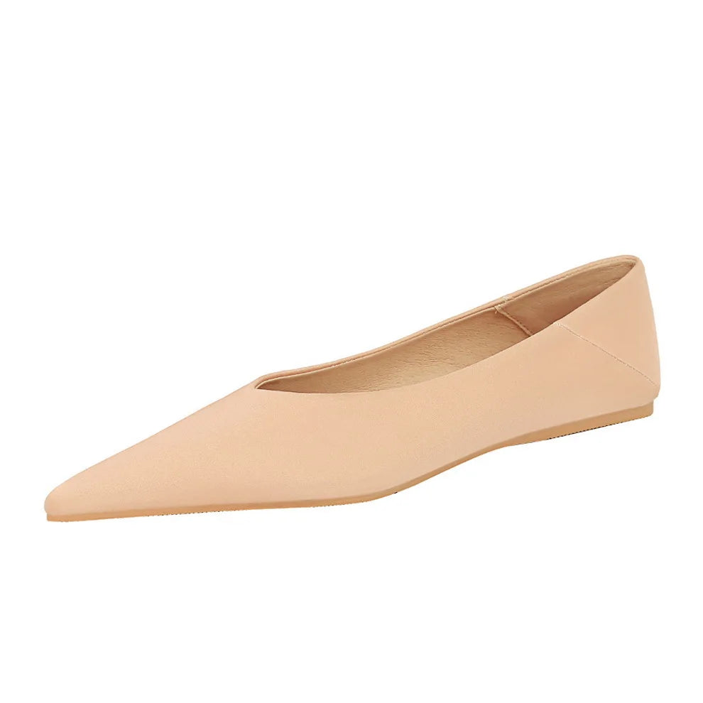 Flat Shoes for Women Spring and Autumn 2025 New Fashion Sweet Silk Shallow Mouth Pointed Toe Ladies Shoes Loafers Women Zpaxo