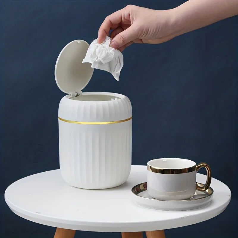 Compact Desktop Mini Trash Can Simple Versatile Waste Bucket Bedroom