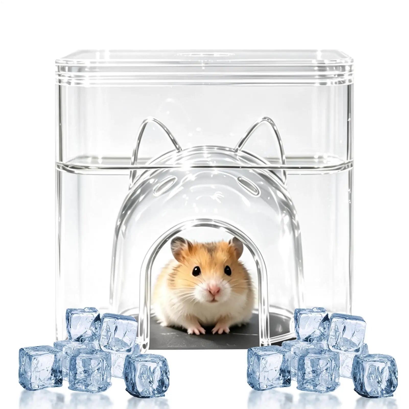 Hamster Cool House Clear Heat Relief Cube Cooling Bed Small Pet Sugar