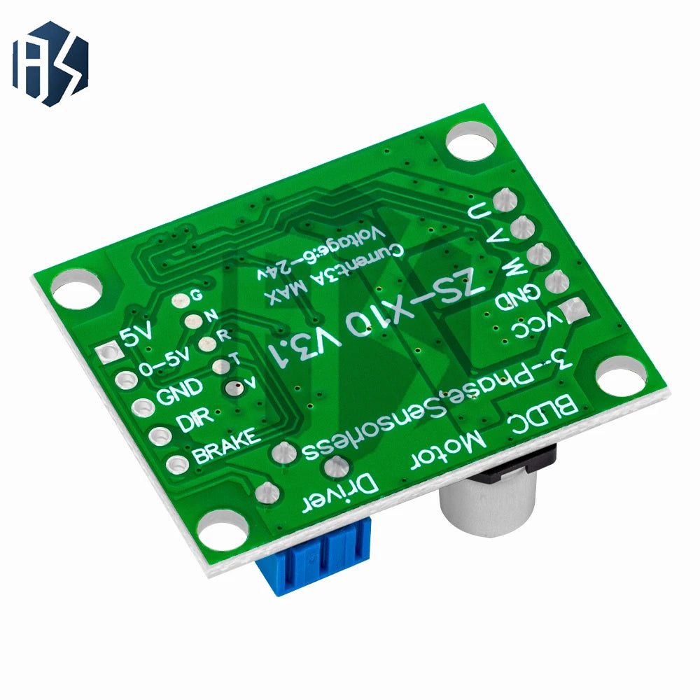 6-20V DC 60W BLDC Motor Driver Board Speed Controller 3-Phase Zpaxo