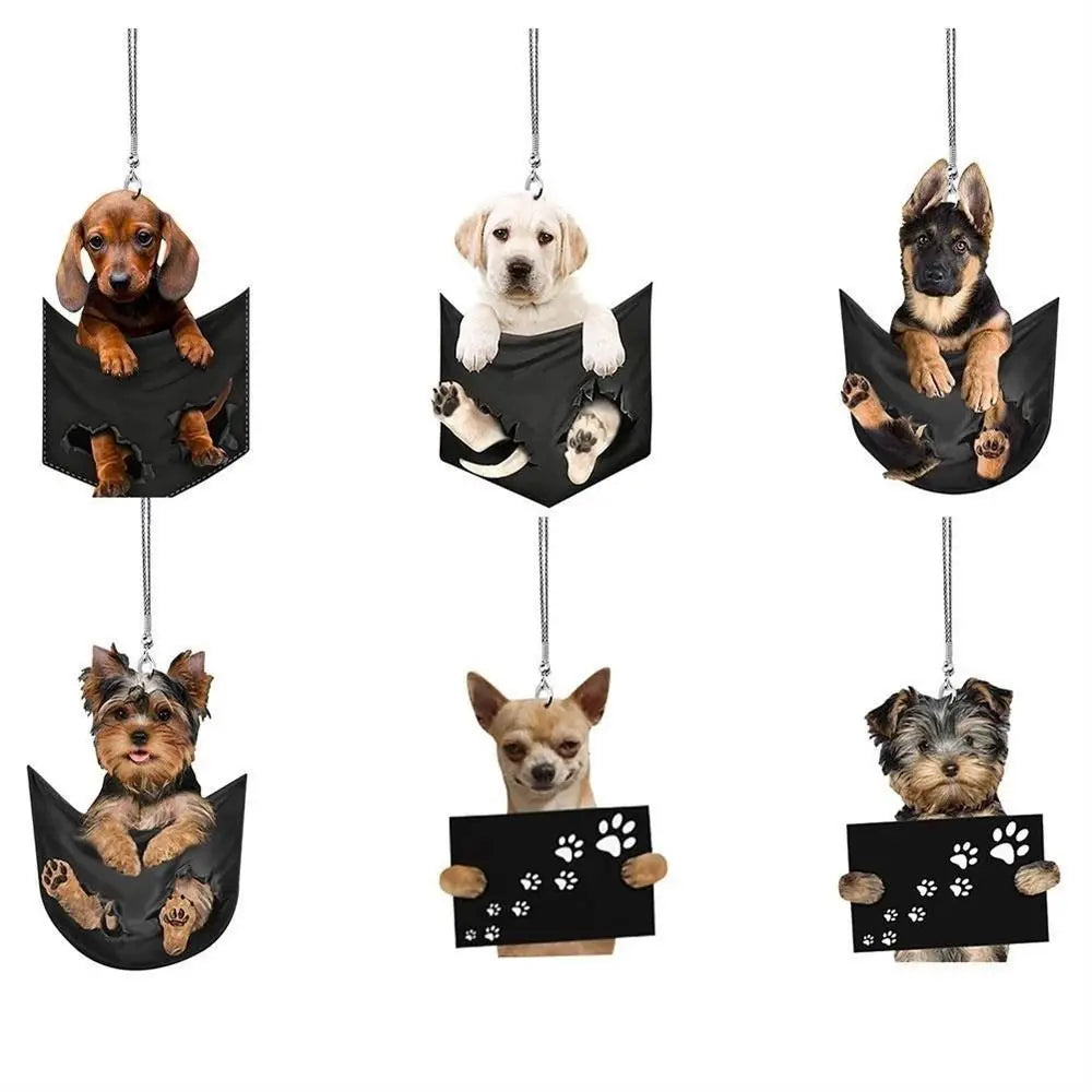 Cute Funny Car Decoration Key Chain 6 Styles Pocket Pendant Rearview