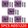 ADS1220 ADS1120 ADC 24 Bit 16 Bit Converter Module I2C Low Power 24 Bit Analog-to-Digital Converter for Arduino Zpaxo ADS1220 5PCS