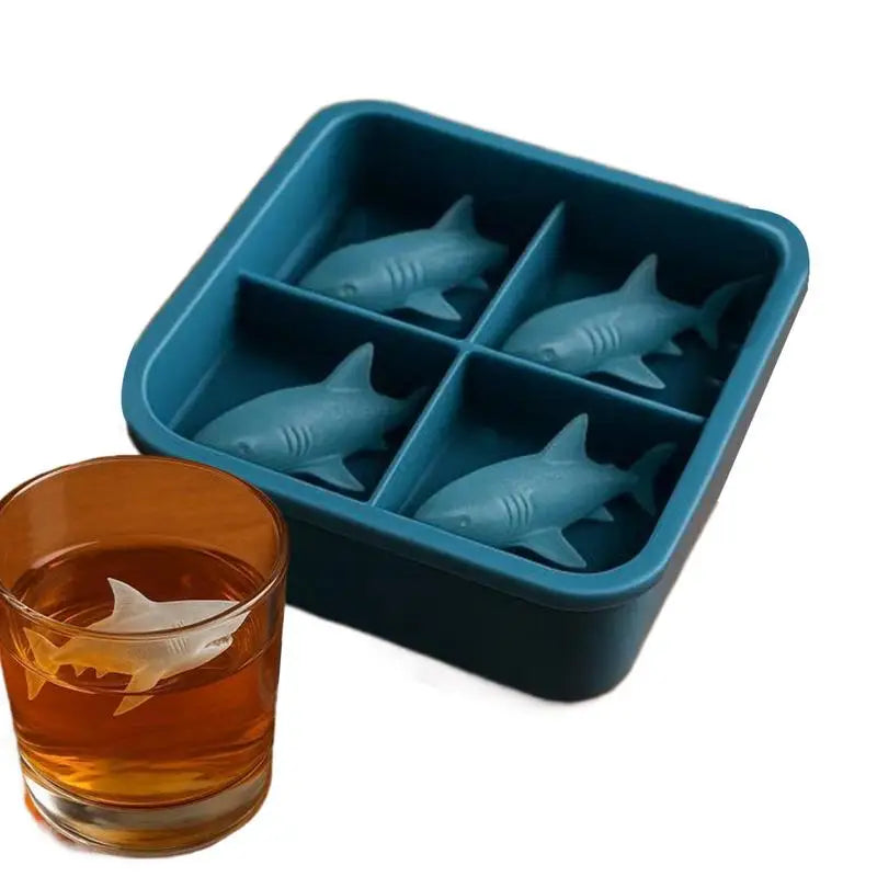Shark Molds Silicone 3D Funny Ice Mold Cute Maker Mould Shaper Easy