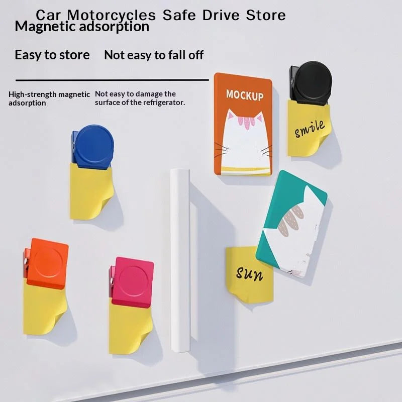 CM5pcs Magnetic Office Fridge Clips Multi-color Multi-functional File