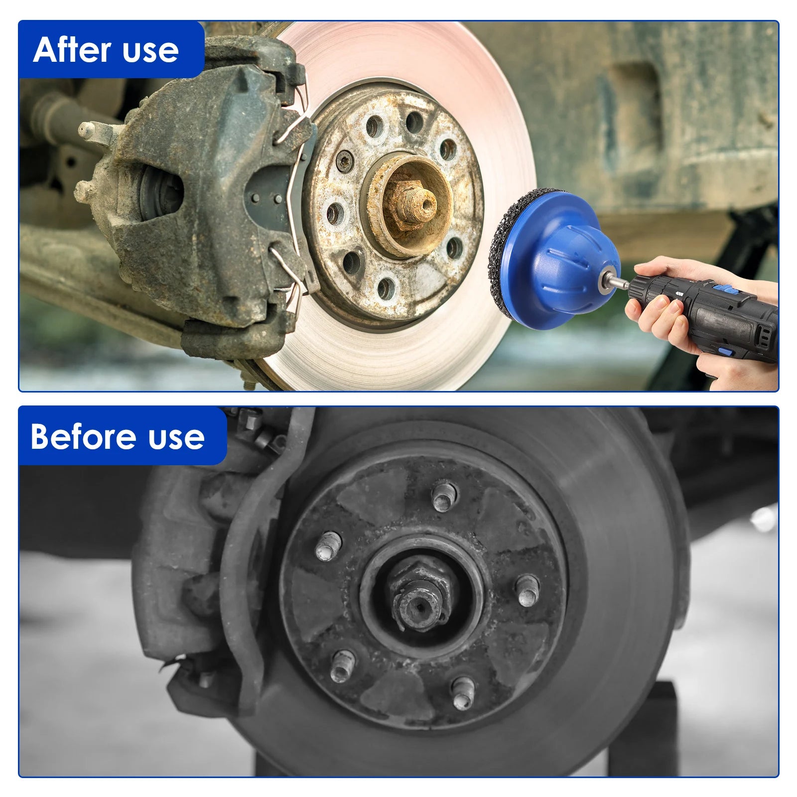 150mm Car Wheel Hub Grinder Ball Head Grinder Wheel Hub Cleaner for Tyre Change, Rim Cleaning & Rust Removal Wheel Hub Brush Zpaxo