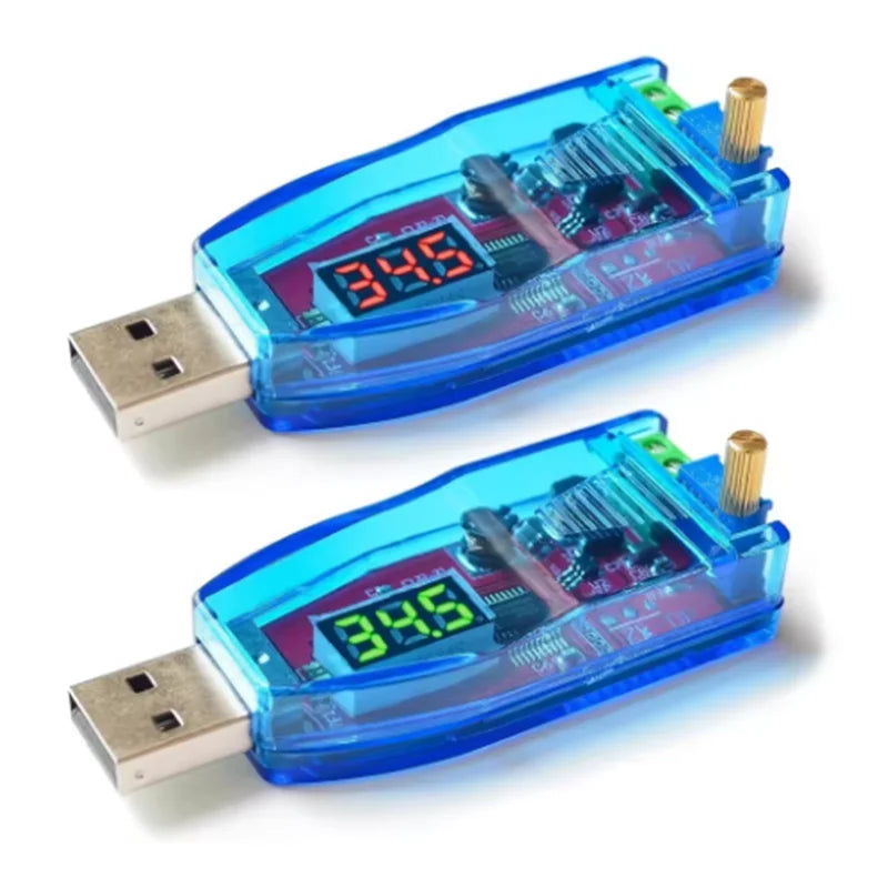 DC-DC 5V 3 3V 9V 12V 24V DP Red Green USB Adjustable Buck Boost Power Zpaxo