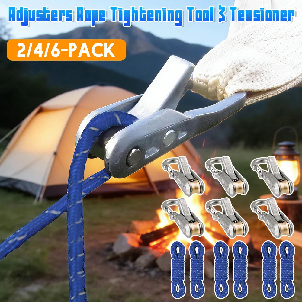 2 4 Paracord Adjusters Ope Tightening Tool Tensioner Rope Roller Zpaxo