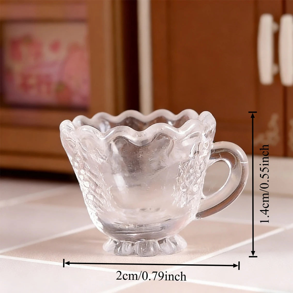 Clear Miniature Coffee Cup Set – Dollhouse & Fairy Garden