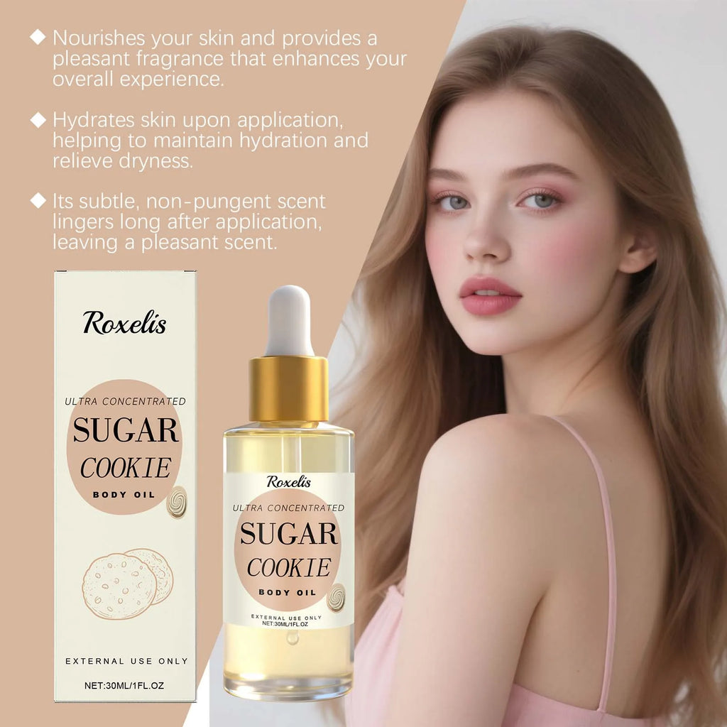 Hoygi Sugar Cookie Body Oil – Moisturizing Fragrance Oil 30ml Fragrance Body Oil Zpaxo