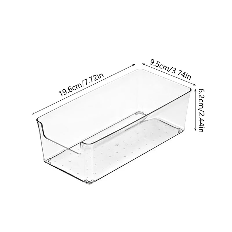 Medium Long Box Household Transparent Storage Box 1pc Desktop Plastic Organiser Zpaxo Style3